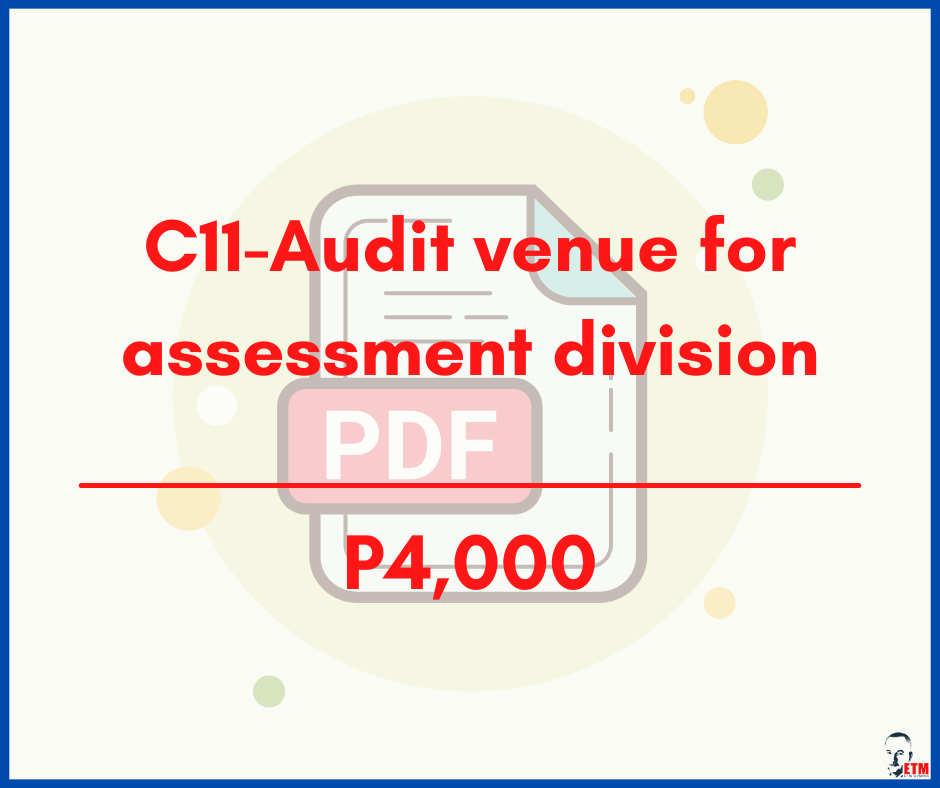 C11-Audit venue for assessment division