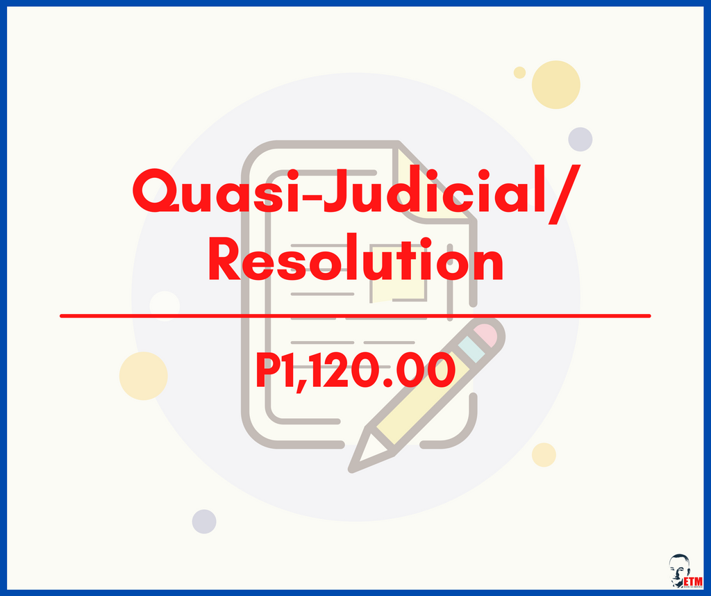 Quasi-Judicual/Resolution