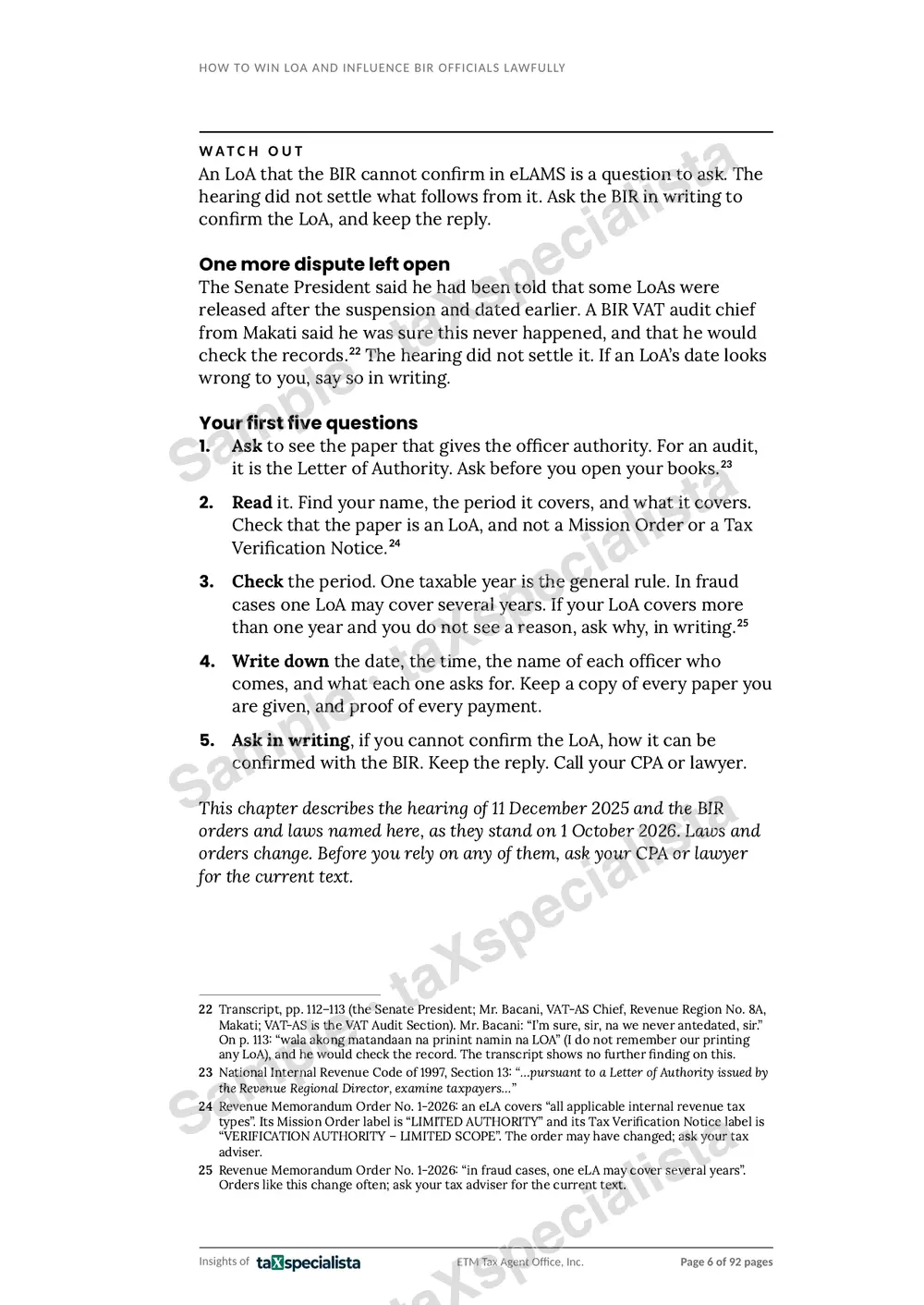 Chapter 1 · your first five questions