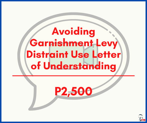 Avoiding Garnishment Levy Distraint Use Letter of Understanding