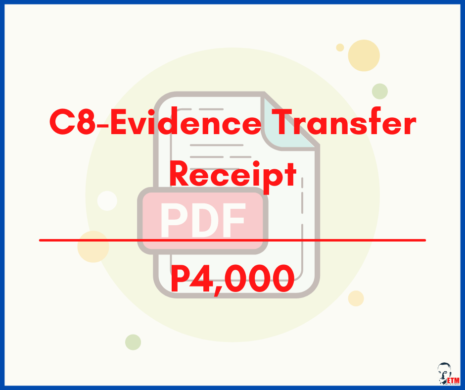 C8-Evidence Transfer Receipt