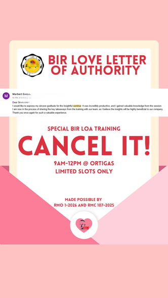 Cancelling your BIR Love Letter of Authority