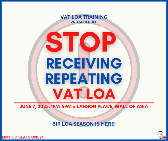 Stop Receiving Repeating VAT LOA June 7, 2025 (2nd Schedule)