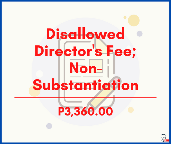 Disallowed Director's Fee; Non-Substantiation