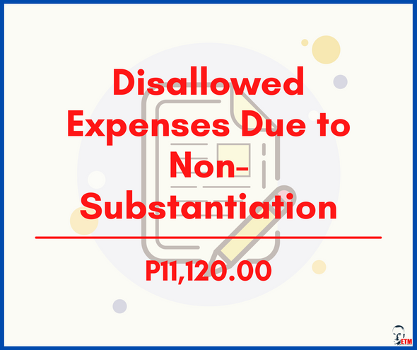 Disallowed Expenses Due to Non-Substantiation
