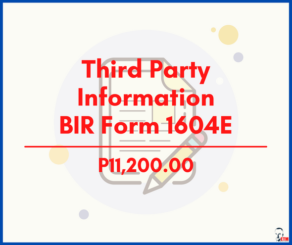 Third Party Information BIR Form 1604E
