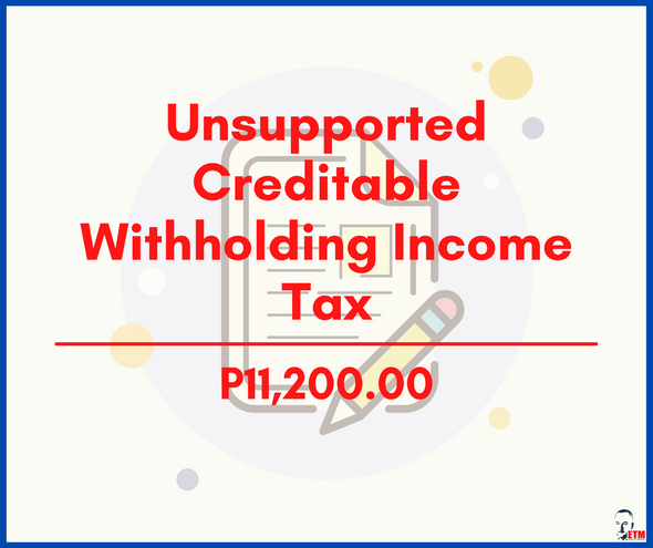 Unsupported Withholding Income Tax