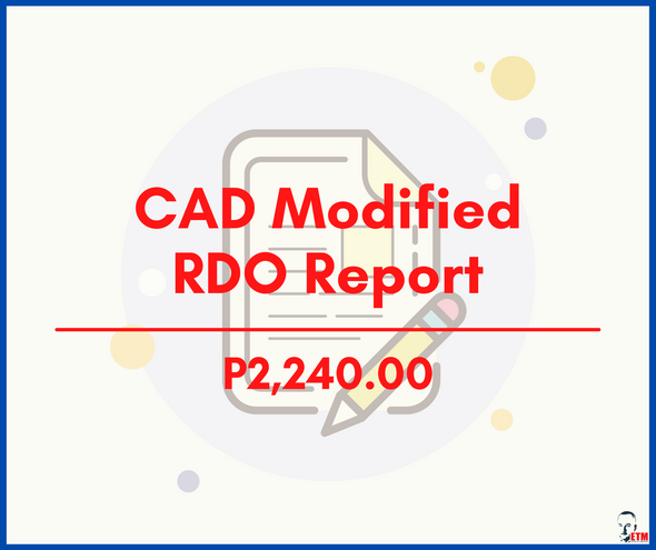 CAD Modified RDO Report